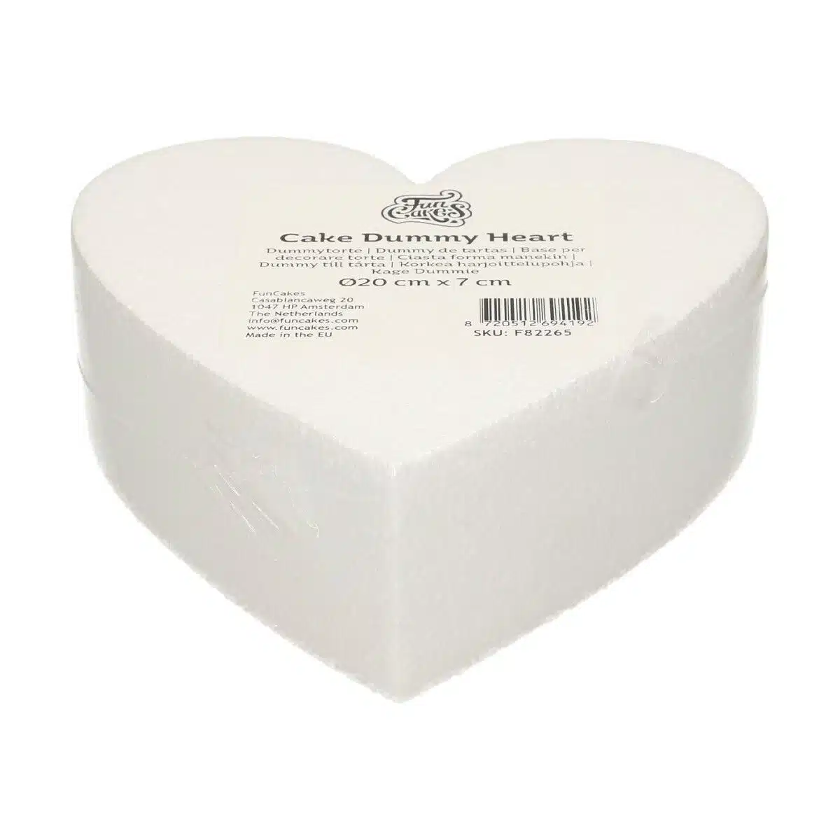 Funcakes taart dummy hart ø20 cm x 7 cm bij cake, bake & love 5 Funcakes taart dummy hart ø20 cm x 7 cm