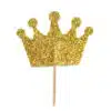Glitter crown cupcake toppers gold 12 stuks bij cake, bake & love 1