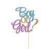 Boy or girl glitter caketopper bij cake, bake & love 3