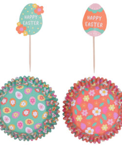 Pme easter cupcake cases & toppers set of 24 - easter eggs bij cake, bake & love 8