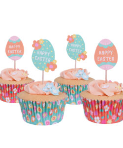 Pme easter cupcake cases & toppers set of 24 - easter eggs bij cake, bake & love 10