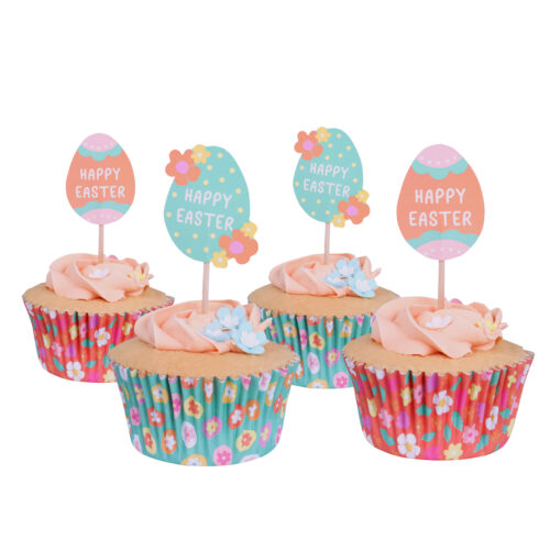 Pme easter cupcake cases & toppers set of 24 - easter eggs - afbeelding 3