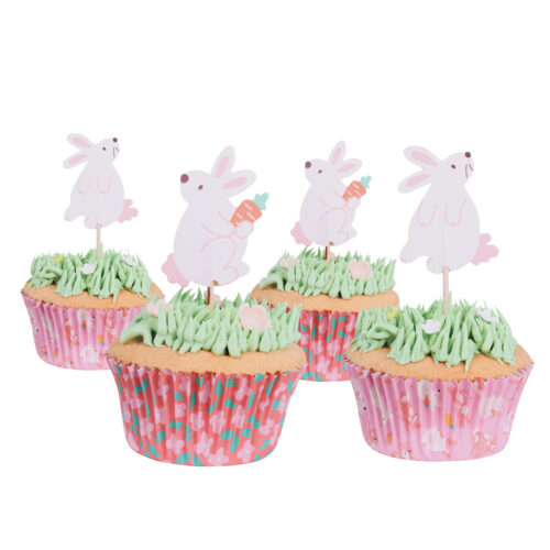 Pme easter cupcake cases & toppers set of 24 - bunnies - afbeelding 3