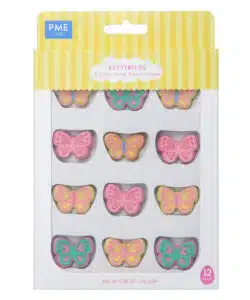 PME Easter Edible Sugar Decorations - Butterflies, Set of 12