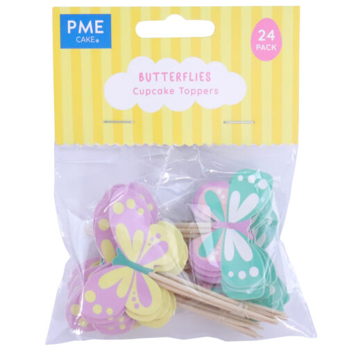 Pme easter cupcake toppers - butterflies, set of 24