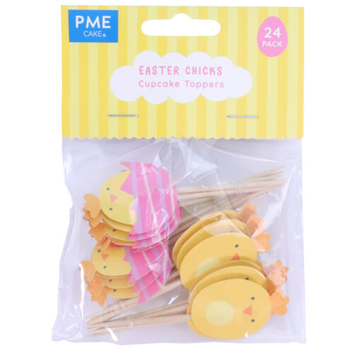 Pme easter cupcake toppers - chicks, set of 24