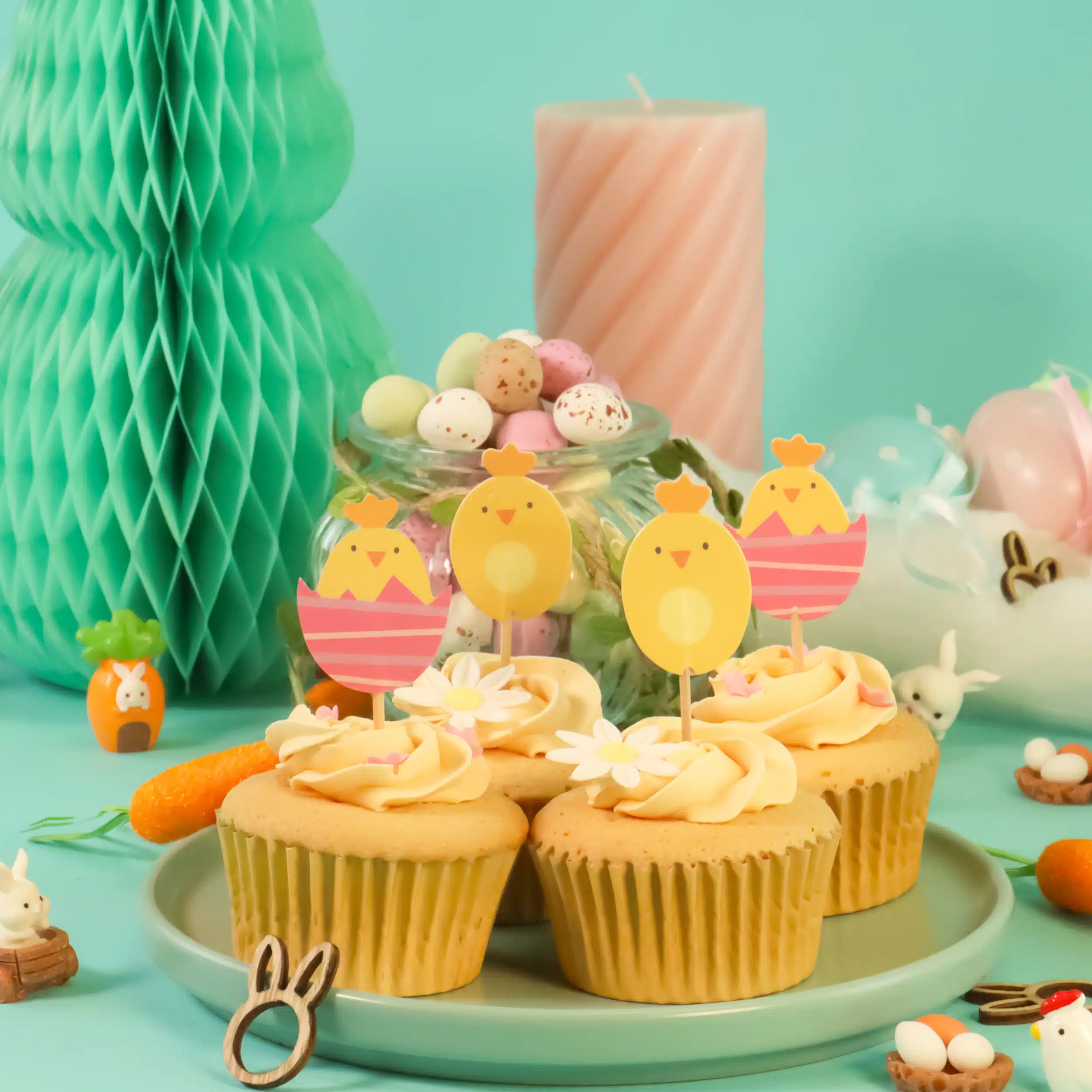 Pme easter cupcake toppers - chicks, set of 24 bij cake, bake & love 8 Pme easter cupcake toppers - chicks, set of 24 - afbeelding 4