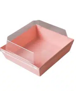 Dessert Box/Bento Box Roze 13,5 x 12,5 x 6,5 cm