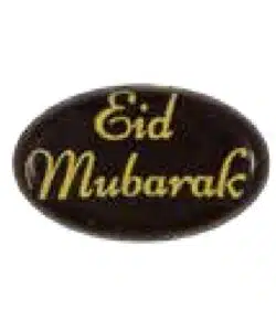 Chocoladedecoratie Eid Mubarak Ovaal 2,5x1,5cm