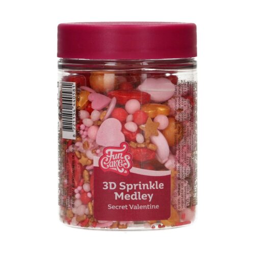 Funcakes 3d sprinkle medley - secret valentine 70g