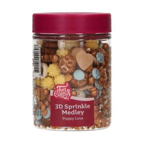 Funcakes 3d sprinkle medley - puppy love 70g