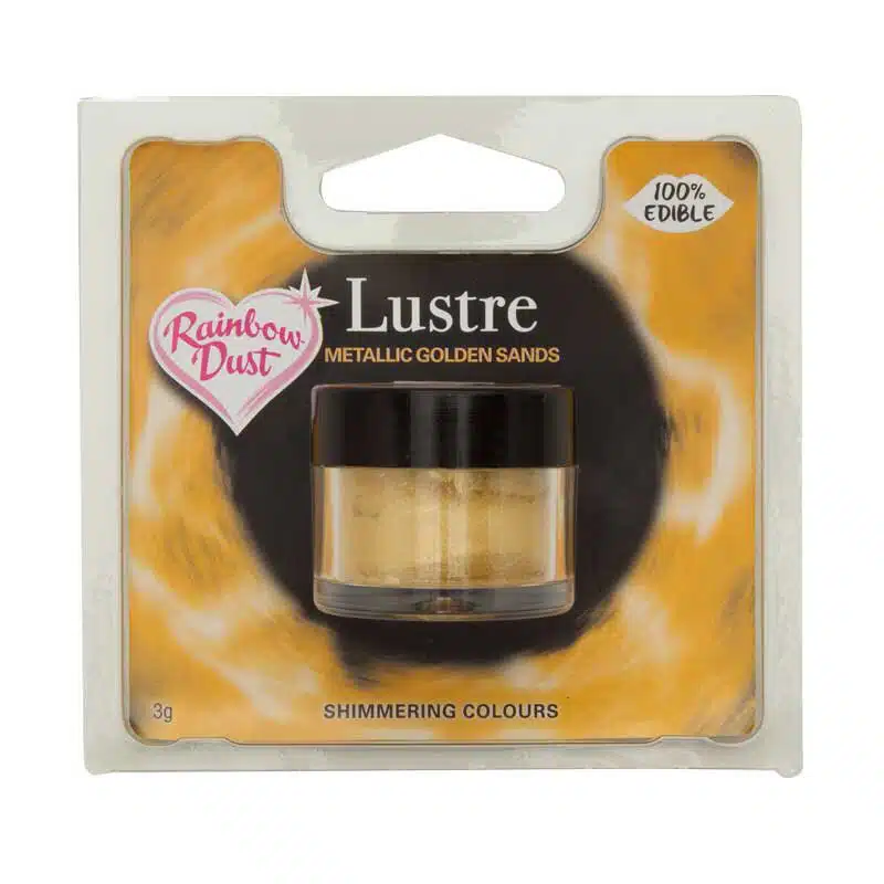 Rainbow dust lustre golden sands bij cake, bake & love 5 Rainbow dust lustre golden sands