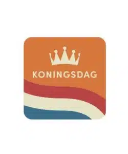 Chocolade Decoratie Koningsdag Schildje 12 stuks