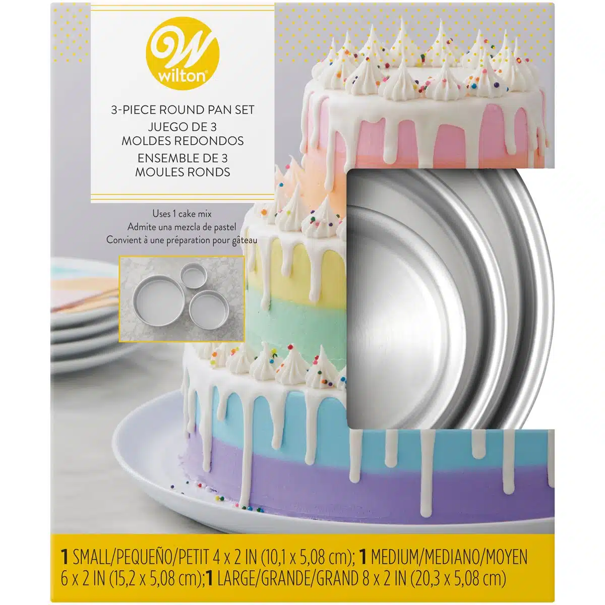 Wilton tiered trio round pan set/3 bij cake, bake & love 5 Wilton tiered trio round pan set/3