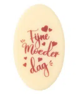 Chocolade Decoratie Fijne Moederdag 4,8 cm x 2,9 cm - 10 stuks