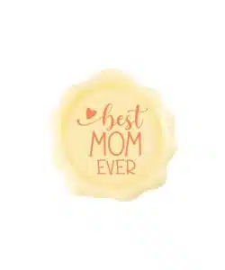 Chocolade Decoratie Zegel Best Mom 3,8 cm - 10 stuks