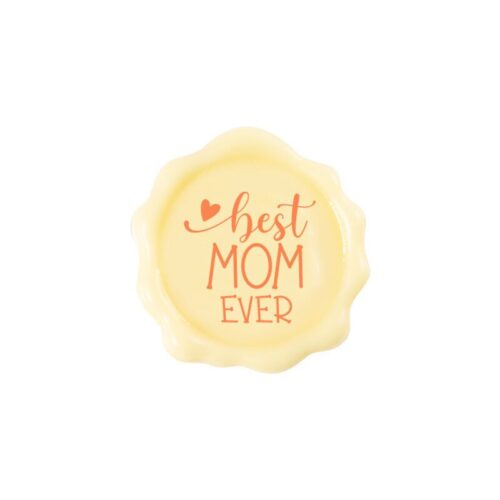 Chocolade decoratie zegel best mom 3,8 cm - 10 stuks