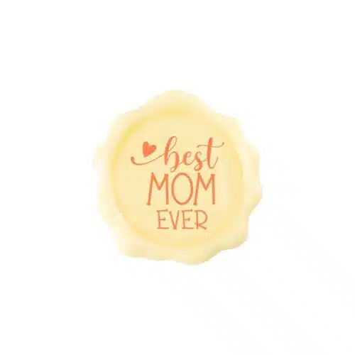 Chocolade decoratie zegel best mom 3,8 cm - 10 stuks