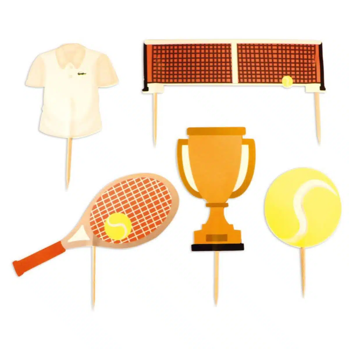 Taartdecoratie set tennis bij cake, bake & love 6 Taartdecoratie set tennis - afbeelding 2