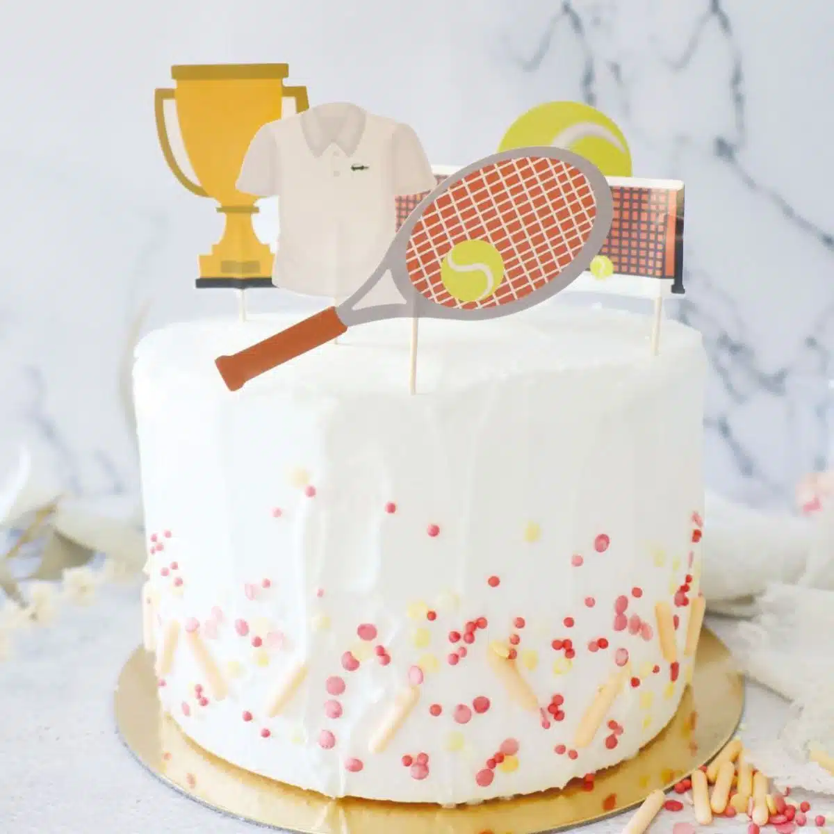 Taartdecoratie set tennis bij cake, bake & love 7 Taartdecoratie set tennis - afbeelding 3
