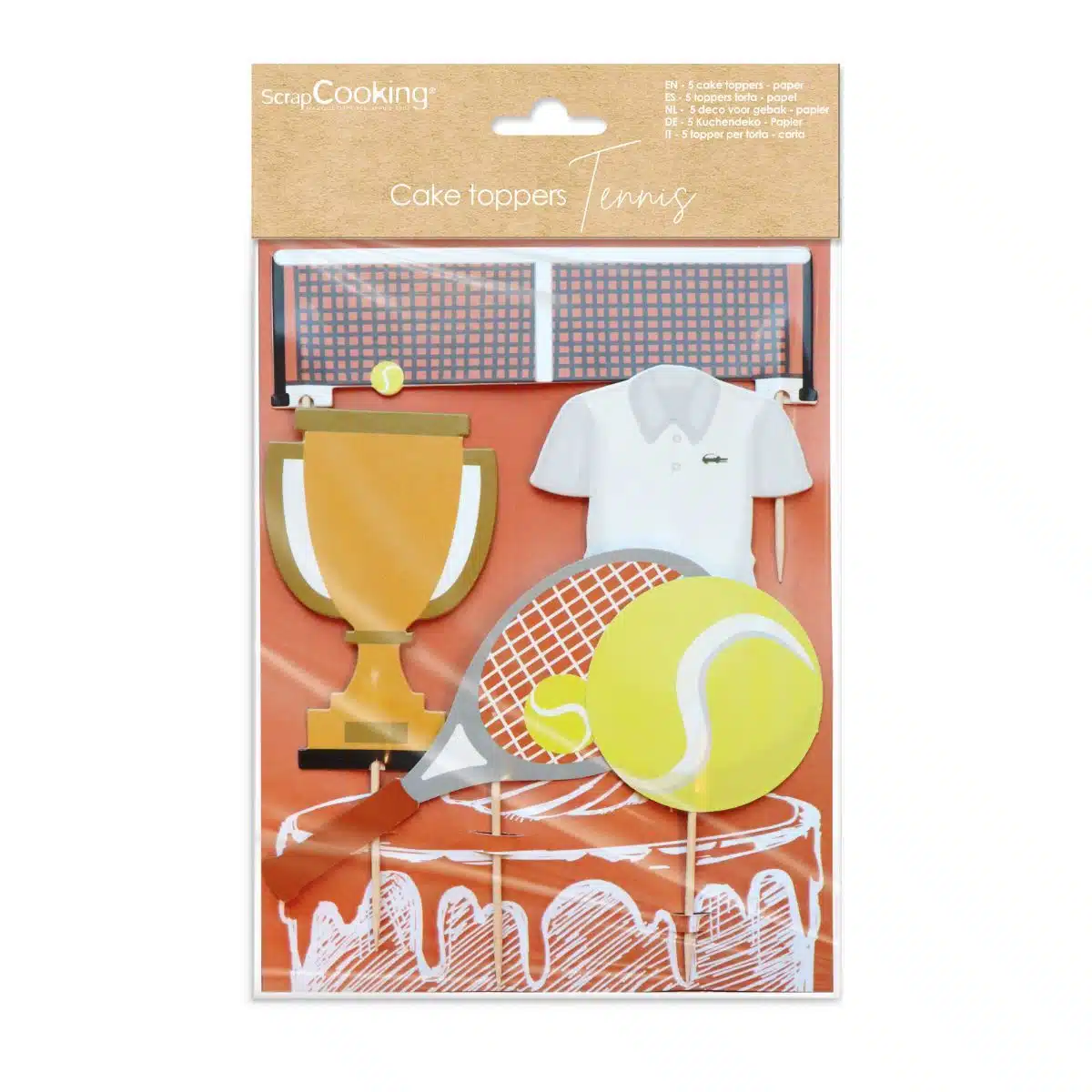 Taartdecoratie set tennis bij cake, bake & love 5 Taartdecoratie set tennis
