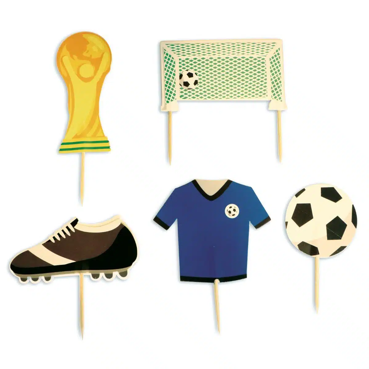 Taartdecoratie set voetbal bij cake, bake & love 6 Taartdecoratie set voetbal - afbeelding 2