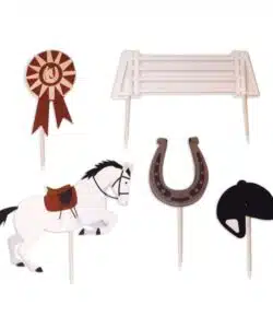 Alternative view of Taartdecoratie set Paardrijden