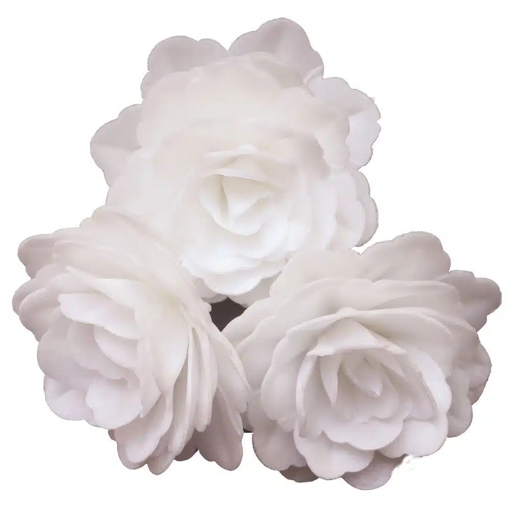 Ouwel decoratie witte rozen 3 stuks bij cake, bake & love 7 Ouwel decoratie witte rozen 3 stuks - afbeelding 3