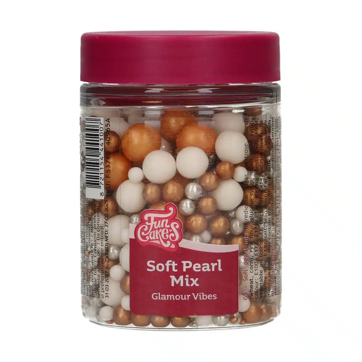 Funcakes soft pearls mix glamour vibes 80g bij cake, bake & love 5 Funcakes soft pearls mix glamour vibes 80g