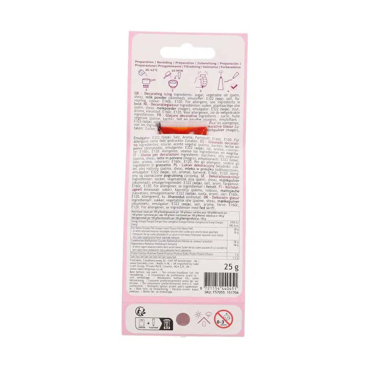 Funcakes choco writer rood 25 g bij cake, bake & love 7 Funcakes choco writer rood 25 g - afbeelding 3