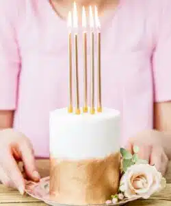Partydeco verjaardag kaarsen goud 12,5cm pk/12 bij cake, bake & love 10
