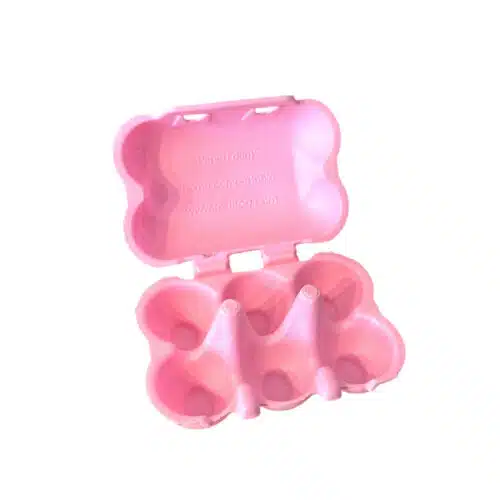 Mini eierdoos roze 6 gaten