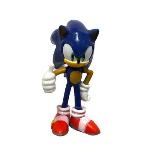 Sonic poppetje taartdecoratie 6 cm