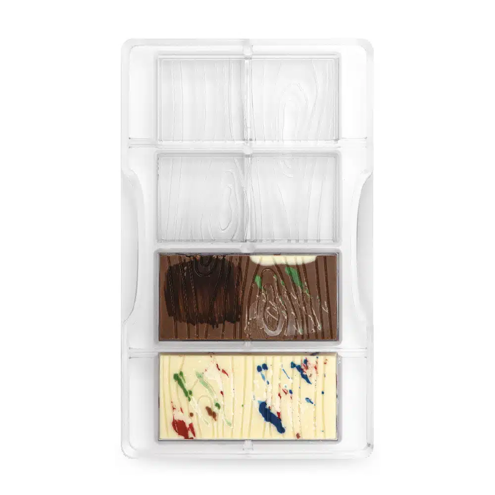 Decora chocolate mould wooden bars bij cake, bake & love 6 Decora chocolate mould wooden bars - afbeelding 2
