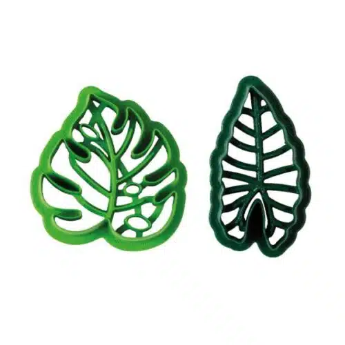Koekjesuitsteker set tropical leaves - afbeelding 2