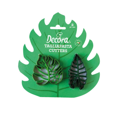 Koekjesuitsteker set tropical leaves