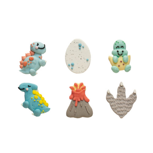 Decora suikerdecoraties baby dino's pk/6 - afbeelding 2