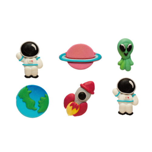 Decora suikerdecoraties space pk/6 - afbeelding 2