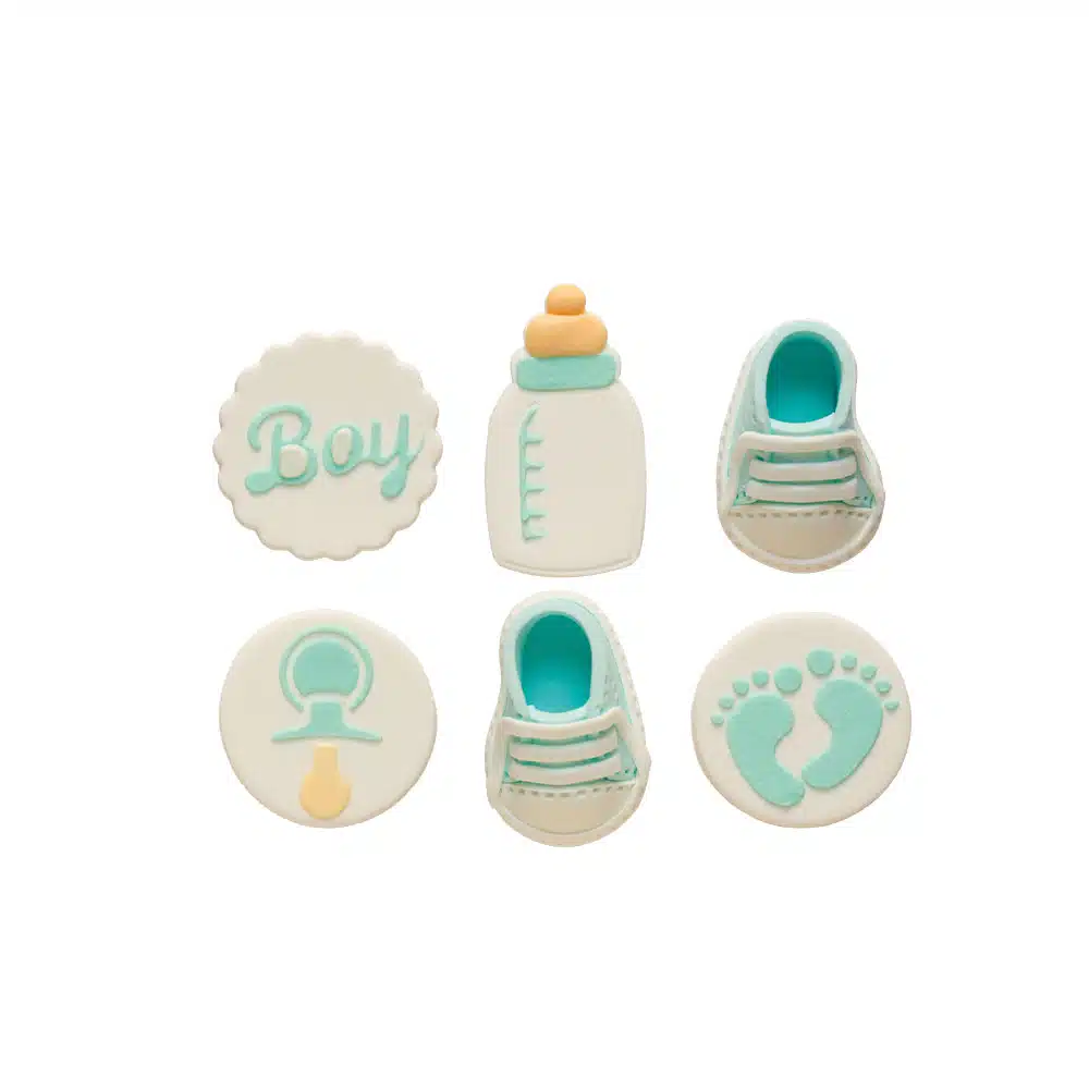 Decora suikerdecoraties it's a boy pk/6 bij cake, bake & love 6 Decora suikerdecoraties it's a boy pk/6 - afbeelding 2