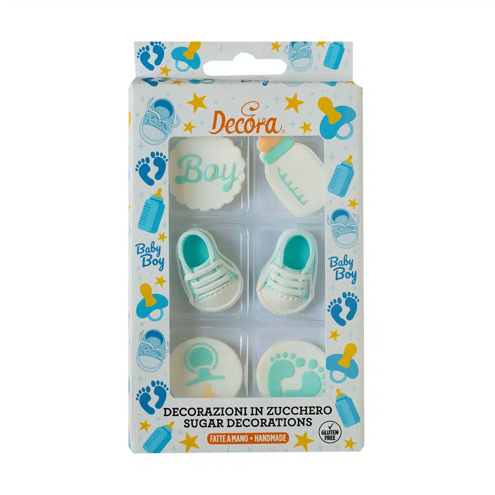 Decora suikerdecoraties it's a boy pk/6 bij cake, bake & love 5 Decora suikerdecoraties it's a boy pk/6