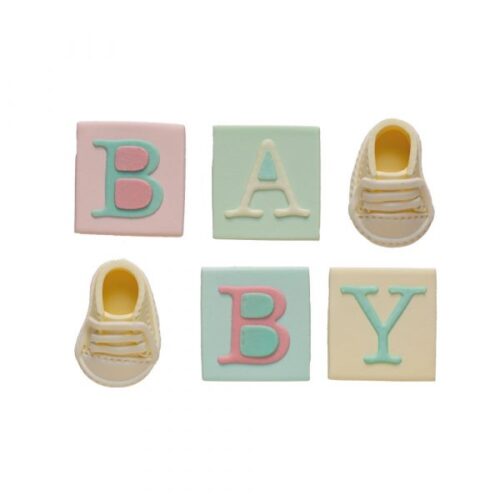 Decora suikerdecoraties baby shower pk/6 - afbeelding 2