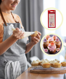 Dekora suiker bloemen & roze strikken 10 stuks bij cake, bake & love 16