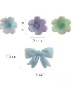 Alternative view of Dekora Suiker Bloemen & Blauwe Strikken 10 stuks