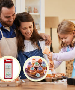 Dekora suiker bloemen & blauwe strikken 10 stuks bij cake, bake & love 16