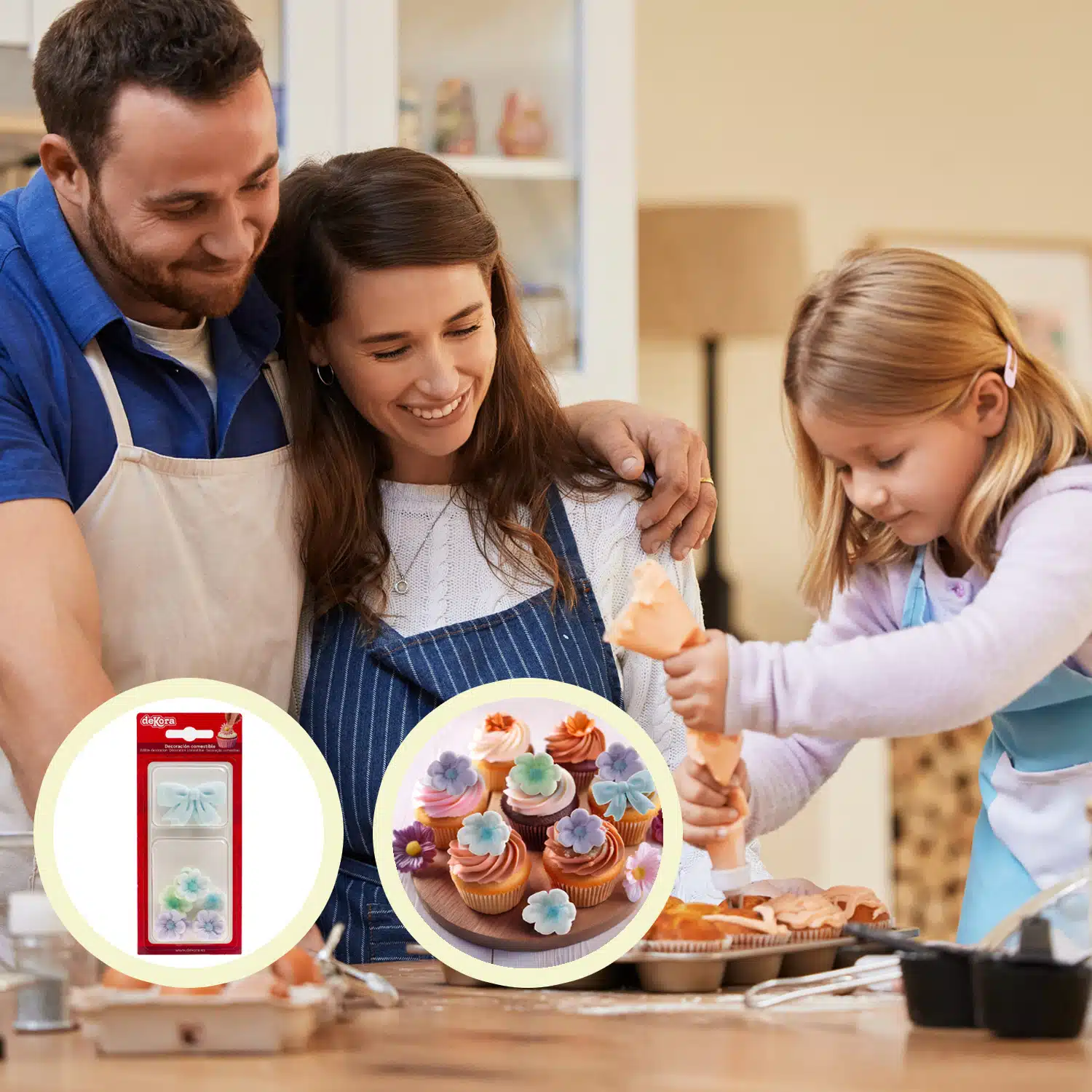 Dekora suiker bloemen & blauwe strikken 10 stuks bij cake, bake & love 9 Dekora suiker bloemen & blauwe strikken 10 stuks - afbeelding 5