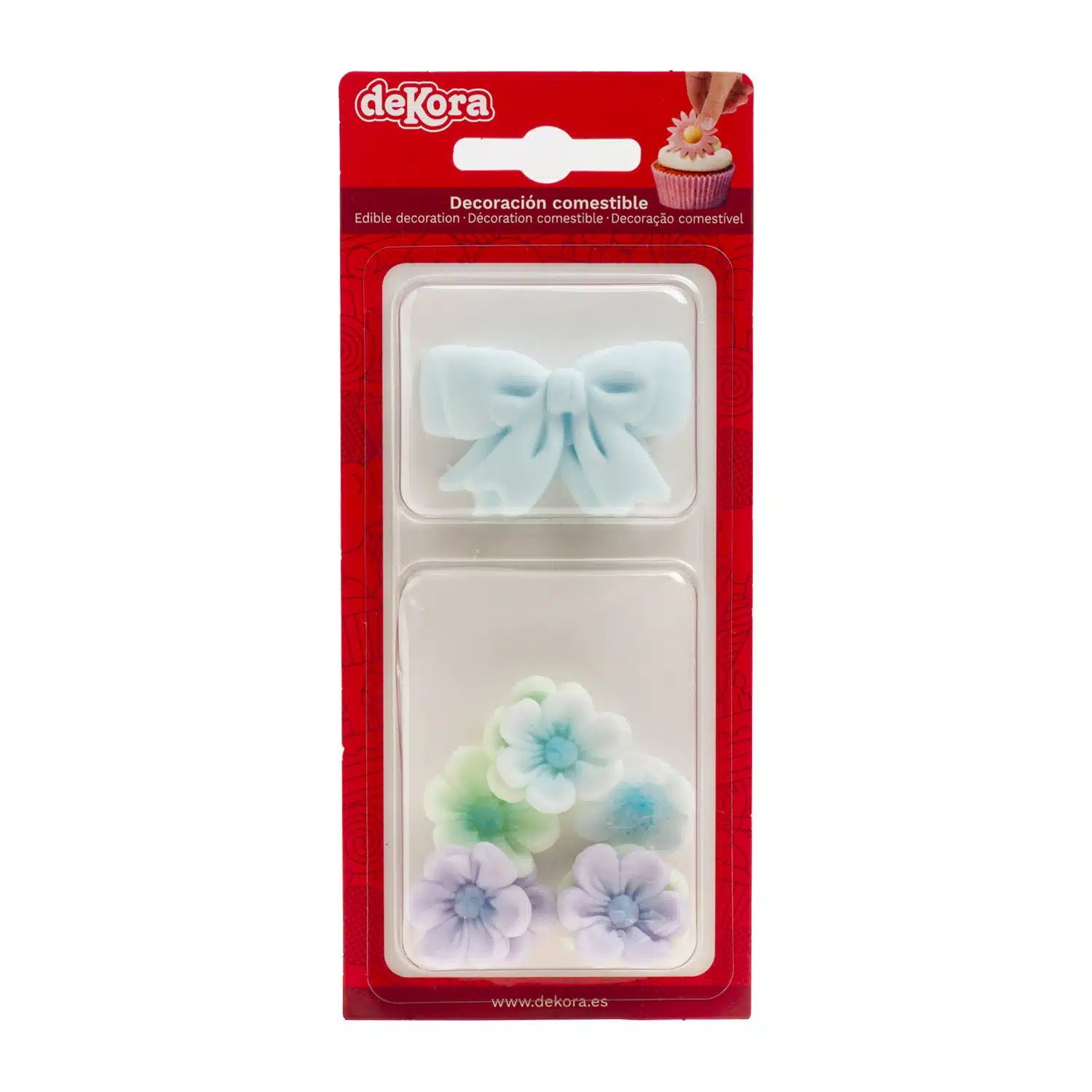 Dekora suiker bloemen & blauwe strikken 10 stuks bij cake, bake & love 5 Dekora suiker bloemen & blauwe strikken 10 stuks