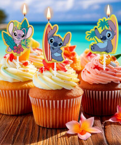 Dekora stitch kaarsjes pk/4 bij cake, bake & love 10