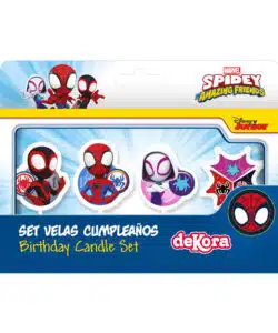 Alternative view of Dekora Spidey & Friends Kaarsjes pk/4