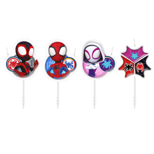 Dekora spidey & friends kaarsjes pk/4