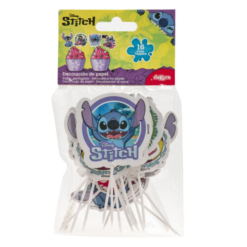Dekora lilo & stitch cupcake prikkers pk/16 - afbeelding 3